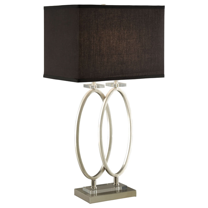 Izuku 29-inch Rectangular Shade Table Lamp Brush Nickel - Walo Furniture 