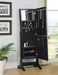 Cortez Cheval Mirror with Jewelry Storage Black - Walo Furniture 