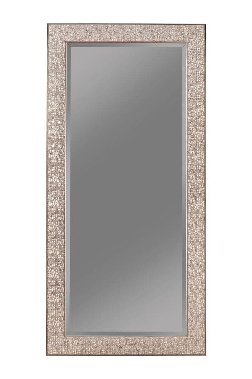 Rollins 32 x 66 Inch Rectangular Floor Mirror Silver - Walo Furniture 