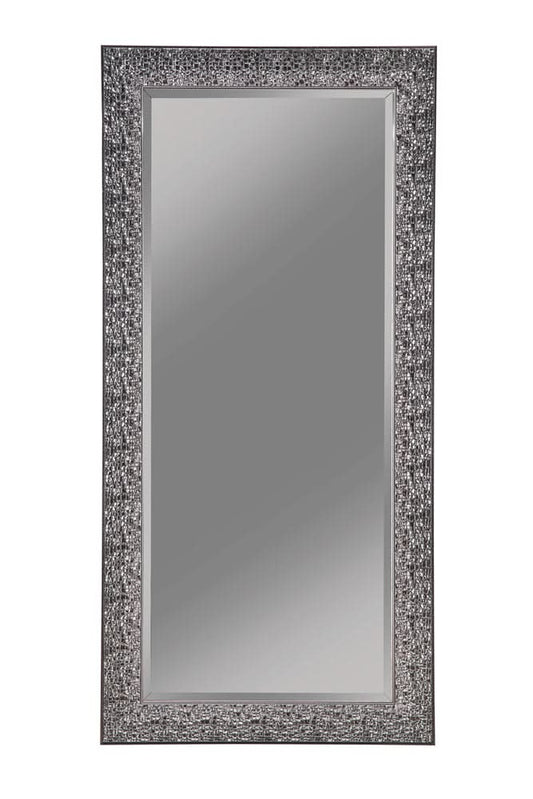 Rollins 32 x 66 Inch Rectangular Floor Mirror Black - Walo Furniture 