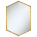 Bledel 24 x 34 Inch Hexagonal Wall Mirror Gold - Walo Furniture 