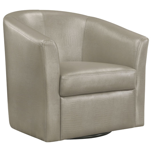 Turner Upholstered Barrel Back Swivel Chair Champagne - Walo Furniture 