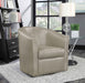 Turner Upholstered Barrel Back Swivel Chair Champagne - Walo Furniture 