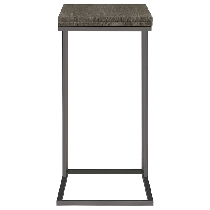 Pedro Expandable C-Shaped Sofa Side Table Weathered Grey - Walo Furniture 