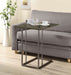 Pedro Expandable C-Shaped Sofa Side Table Weathered Grey - Walo Furniture 