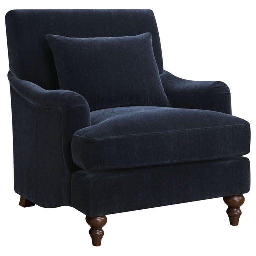 Frodo Upholstered English Arm Accent Chair Midnight Blue - Walo Furniture 