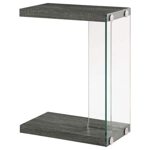 Colby Engineered Wood C-Shaped Side Table Weathered Grey - Walo Furniture 