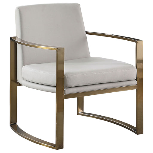 Cory Upholstered Arched Arm Accent Chair Cream - Walo Furniture 