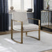 Cory Upholstered Arched Arm Accent Chair Cream - Walo Furniture 