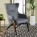 Walker Upholstered high Wingback Accent Chair Slate - Walo Furniture 