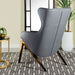 Walker Upholstered high Wingback Accent Chair Slate - Walo Furniture 