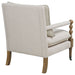 Dempsy Upholstered Accent Chair with Casters Beige - Walo Furniture 