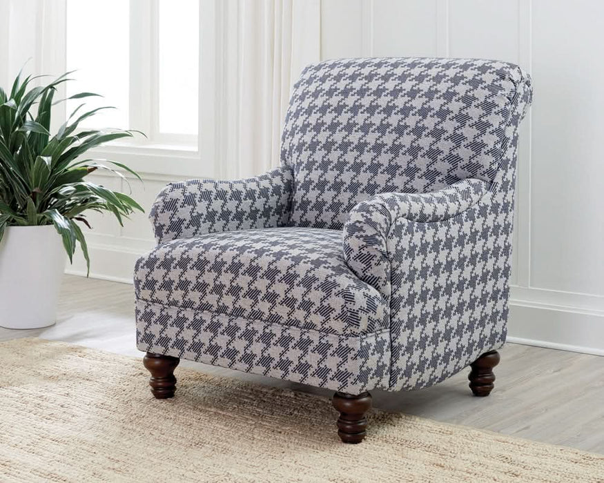 Glenn Upholstered English Arm Accent Chair Blue - Walo Furniture 