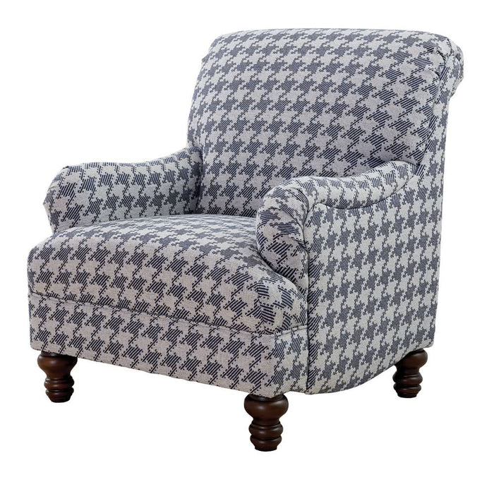 Glenn Upholstered English Arm Accent Chair Blue - Walo Furniture 