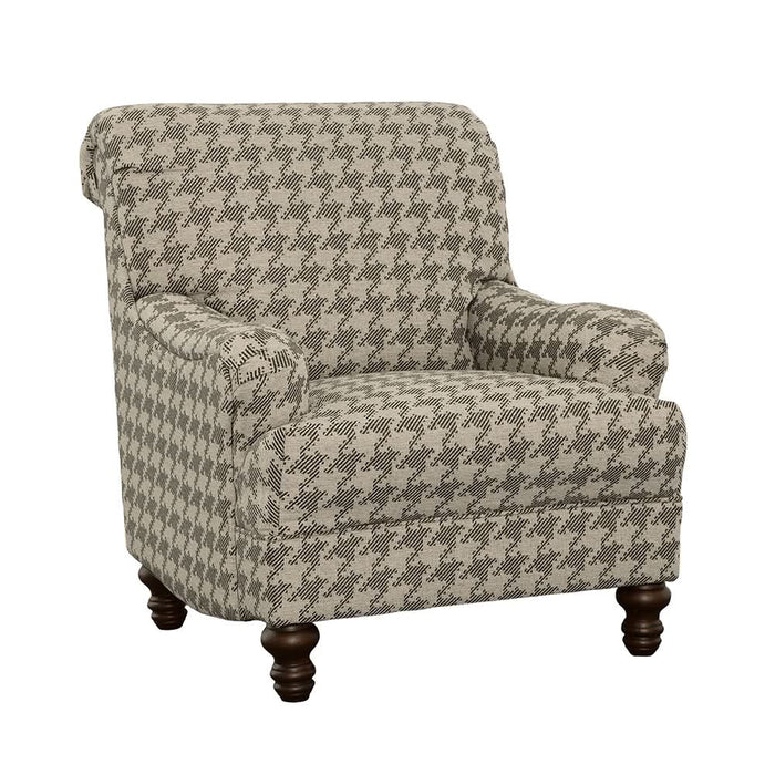 Glenn Upholstered English Arm Accent Chair Grey - Walo Furniture 