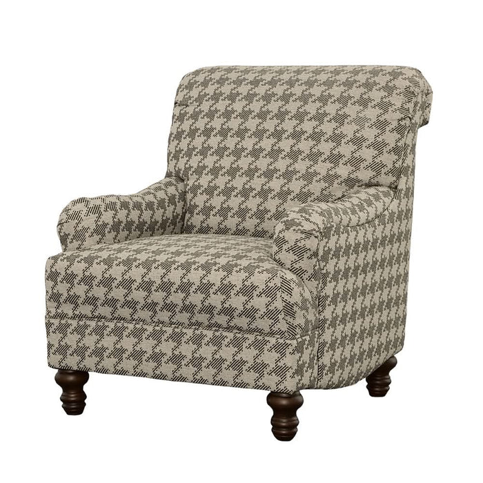 Glenn Upholstered English Arm Accent Chair Grey - Walo Furniture 