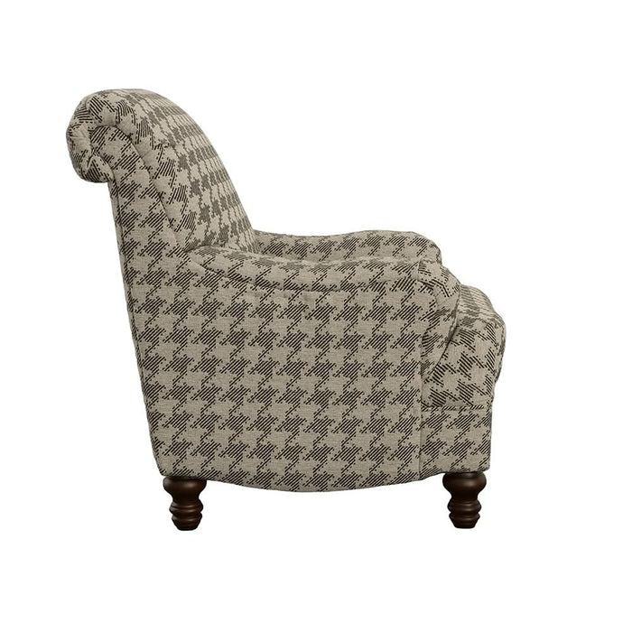 Glenn Upholstered English Arm Accent Chair Grey - Walo Furniture 