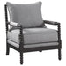 Blanchett Upholstered Bobbin Accent Chair Grey and Black - Walo Furniture 