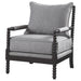 Blanchett Upholstered Bobbin Accent Chair Grey and Black - Walo Furniture 