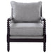 Blanchett Upholstered Bobbin Accent Chair Grey and Black - Walo Furniture 