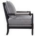 Blanchett Upholstered Bobbin Accent Chair Grey and Black - Walo Furniture 