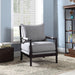 Blanchett Upholstered Bobbin Accent Chair Grey and Black - Walo Furniture 