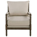 Blanchett Upholstered Bobbin Accent Chair Beige and Natural - Walo Furniture 