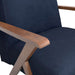 Cheryl Upholstered Wood Arm Accent Chair Dark Blue - Walo Furniture 