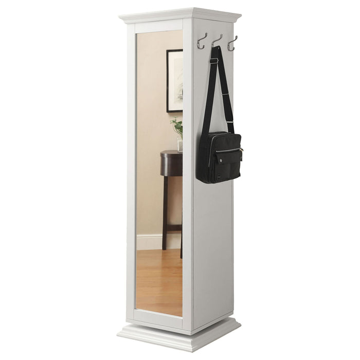 Robinsons Swivel Accent Cabinet with Cork Board White - Walo Furniture 