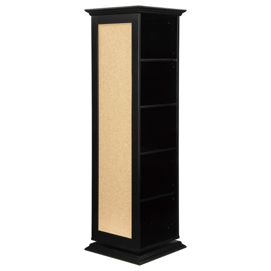 Robinsons Swivel Accent Cabinet with Cork Board Black - Walo Furniture 