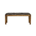 Lamont Fabric Upholstered Accent Bench Black and Natural - Walo Furniture 