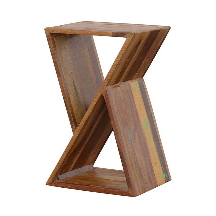 Lily Solid Reclaimed Wood Accent Side Table Natural - Walo Furniture 