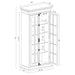 Toni 2-door Wood Tall Storage Cabinet Distressed White - Walo Furniture 