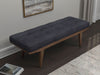 Wilson Fabric Upholstered Tufted Accent Bench Grey - Walo Furniture 