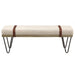 Austin Fabric Upholstered Accent Bench Beige - Walo Furniture 