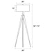 Harrington 60-inch Drum Shade Metal Tripod Floor Lamp Black - Walo Furniture 