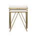 Bette 2-piece Marble Top Nesting Table Set White and Gold - Walo Furniture 