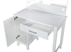 Elijah Vanity Set with Lighting & Stool White and Dark Grey - Walo Furniture 