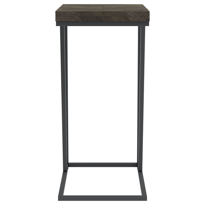 Carly Expandable Engineered Wood C-Shaped Side Table Grey - Walo Furniture 