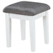 Elijah Vanity Set with Lighting & Stool White and Dark Grey - Walo Furniture 