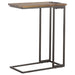 Rudy C-Shaped Side Table with Power Outlet Antique Brown - Walo Furniture 