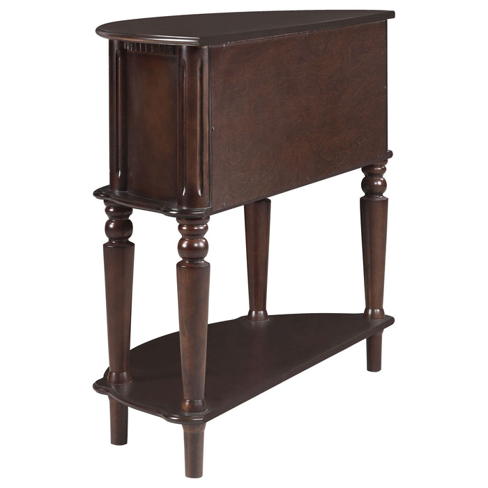 Brenda 2-door Demilune Wood Entryway Console Table Brown - Walo Furniture 