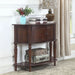 Brenda 2-door Demilune Wood Entryway Console Table Brown - Walo Furniture 