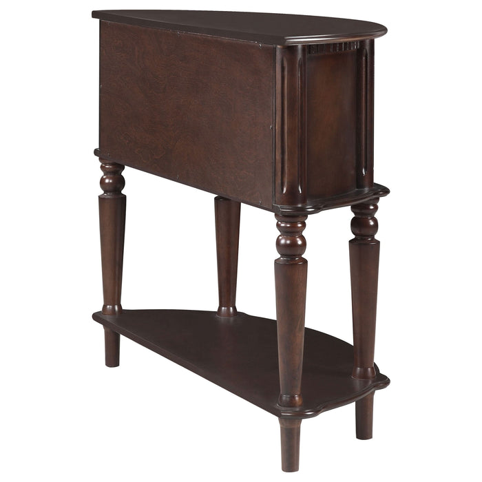 Brenda 2-door Demilune Wood Entryway Console Table Brown - Walo Furniture 