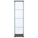 Bellatrix 4-shelf Clear Glass Curio Cabinet Cappuccino - Walo Furniture 