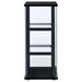 Cyclamen 3-shelf Clear Glass Curio Display Cabinet Black - Walo Furniture 