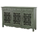 Madeline 3-drawer Scrollwork Accent Cabinet Antique Green - Walo Furniture 