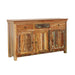 Harper 3-door Solid Reclaimed Wood Accent Cabinet Brown - Walo Furniture 