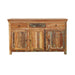 Harper 3-door Solid Reclaimed Wood Accent Cabinet Brown - Walo Furniture 