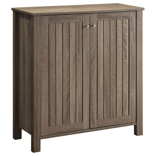 Marisa 4-shelf Engineered Wood Shoe Cabinet Dark Taupe - Walo Furniture 